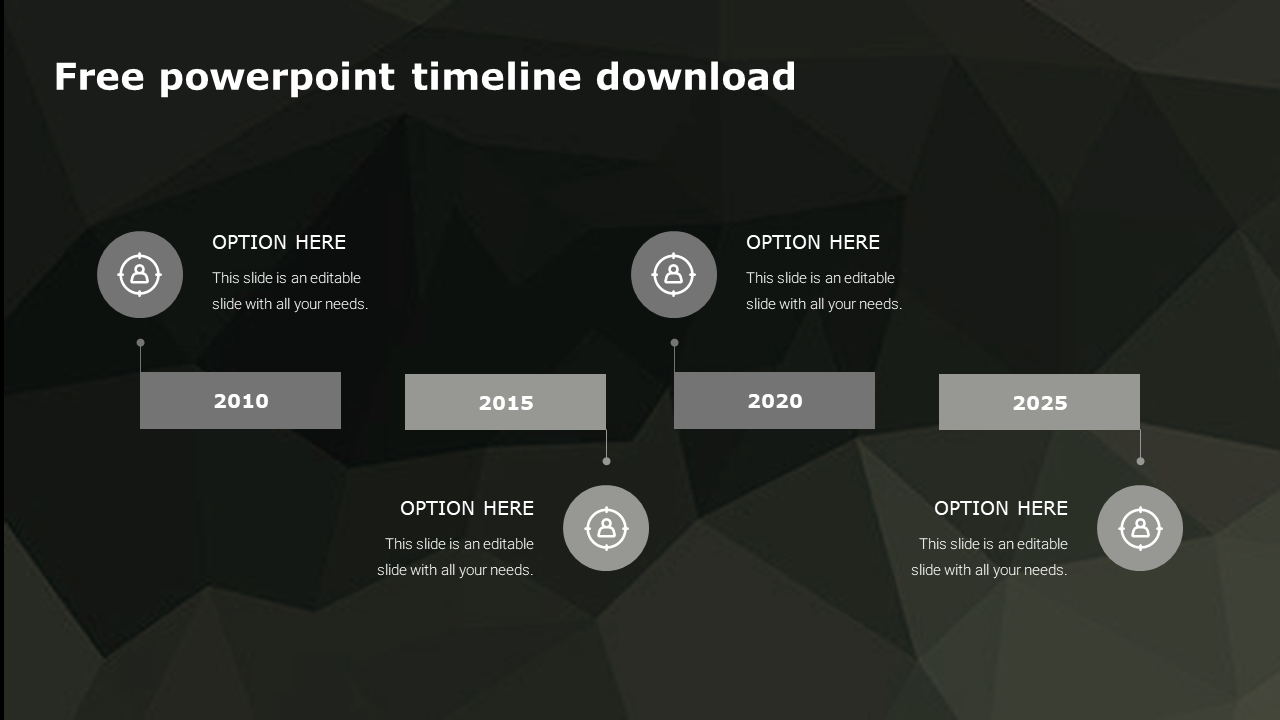 Free - Yearly Based Free PowerPoint Timeline Download